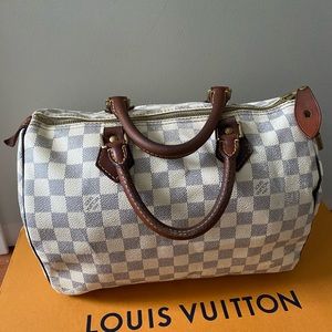 louis vuitton speedy 30 damier white
